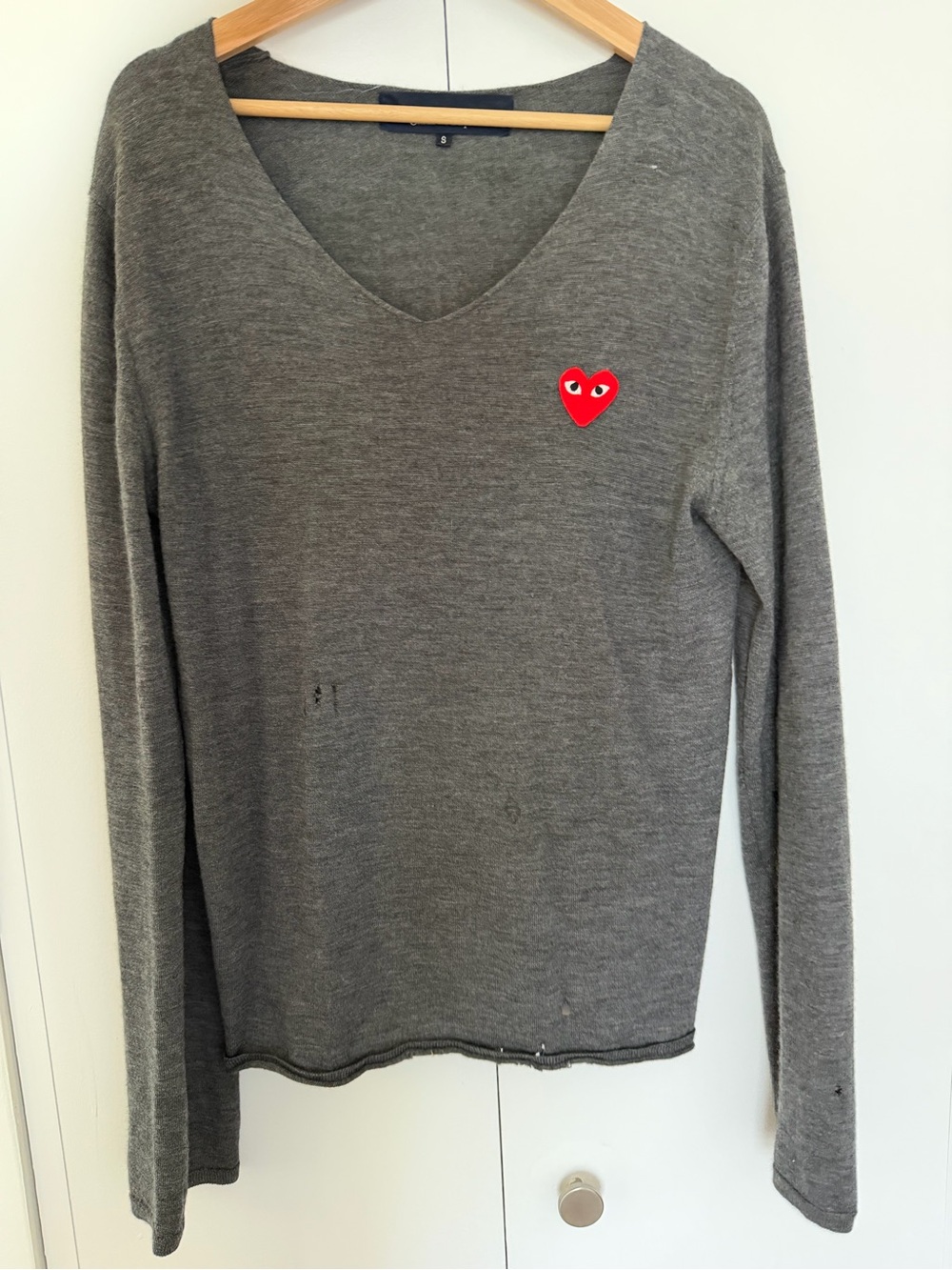 Comme des Garçons Gray Knit Top